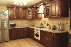 Photo of classic walnut kitchen