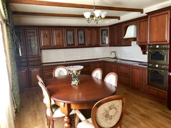 Photo of classic walnut kitchen