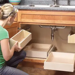 Photo of kitchen sink drawer