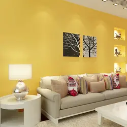 Beige yellow living room photo