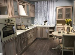 Серая кухня столплит фото