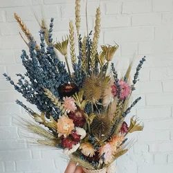 Dried flowers in the bathroom photo