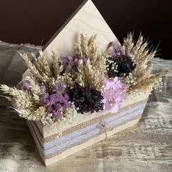 Dried flowers in the bathroom photo