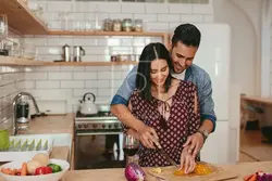 Photo of cooking in the kitchen