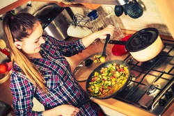 Photo of cooking in the kitchen