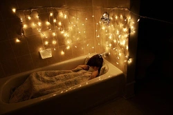 In the bathtub with steam photo