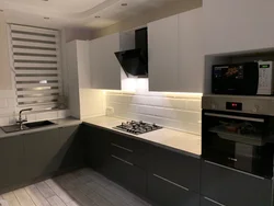 Kitchens with black top photo
