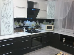 Kitchens with black top photo