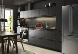 Handles for a gray kitchen photo