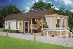 Kitchen projects with a roof photo