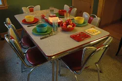 Picture Table In The Kitchen Photo