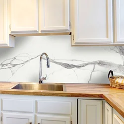 White kitchen apron marble photo