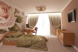 Roses in the living room interior photo