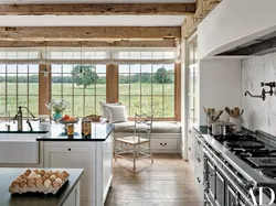 Ceiling window in the kitchen photo