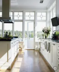 Ceiling window in the kitchen photo