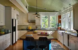 Ceiling window in the kitchen photo