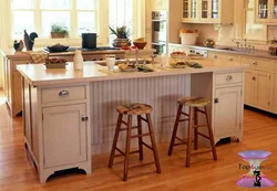 Photo of work tables in the kitchen