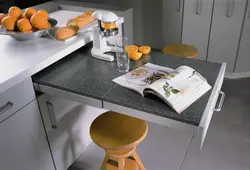 Photo of work tables in the kitchen