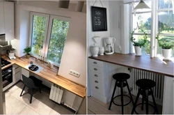 Photo of work tables in the kitchen