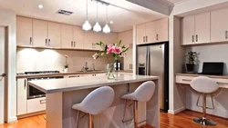 Photo of work tables in the kitchen