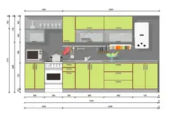 Photo of kitchen facades with dimensions