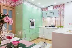 Kitchen Interior With Roses Photo
