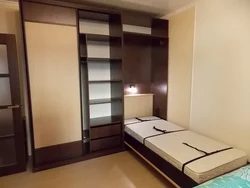 Compartment bed in the bedroom photo