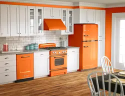 Appliances in the color of the kitchen photo