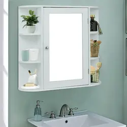Bathroom mirror corner photo