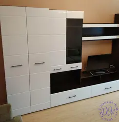 Living Room Wenge White Gloss Photo
