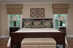 Narrow window in the bedroom photo