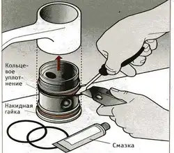 Бір тұтқалы ас үй кранының фотосы
