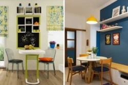 You can hang photos in the kitchen