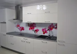 Plastic kitchens with flowers photo