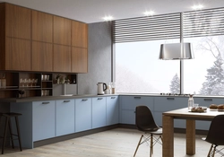 Kitchens with vertical facades photo