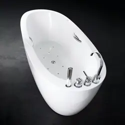 Bathtubs with built-in mixer photo