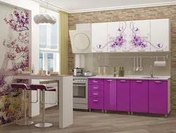 Flowers on kitchen cabinets photo