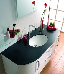 Countertop Сафед Дар Акс Ҳаммом