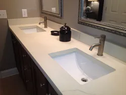 White countertop in the bathroom photo