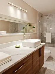 White countertop in the bathroom photo