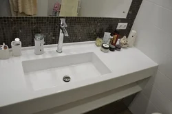 White countertop in the bathroom photo