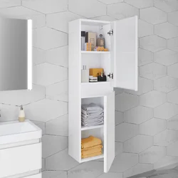 Photo of narrow bathroom cabinets