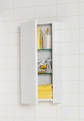 Photo of narrow bathroom cabinets