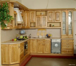 Wooden cabinets for kitchen photo