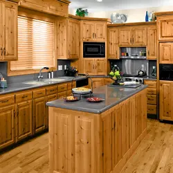 Wooden cabinets for kitchen photo