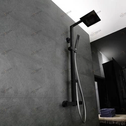 Black shower for bathroom photo