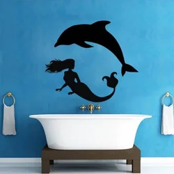 Bathroom wall drawing photo