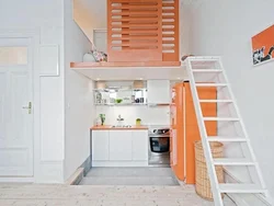 Photos of small kitchens with mezzanines
