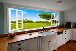 Horizontal Window In The Kitchen Photo