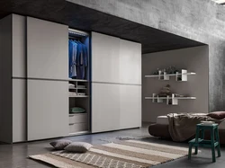 Gray Wardrobe In The Living Room Photo